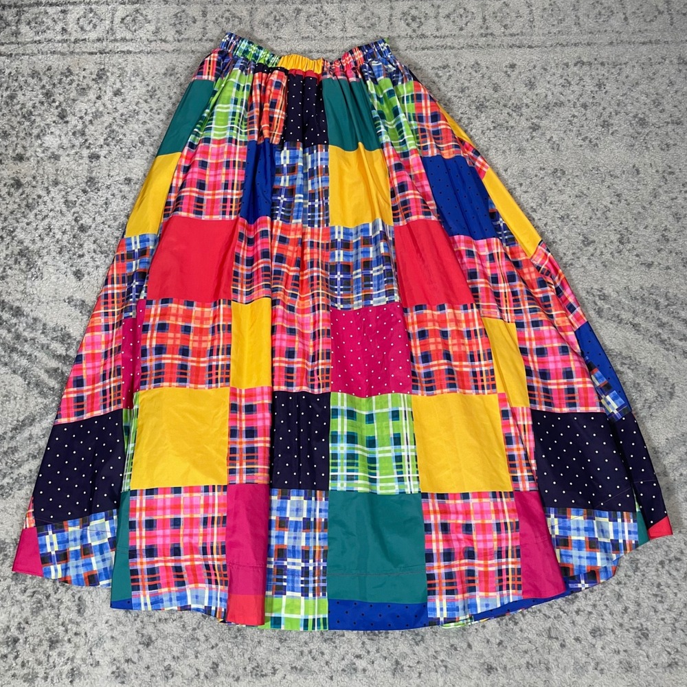 Maeve Colorblock Patchwork Maxi Skirt - Blue, Yellow, Green, Pink, Red - Picture 3 of 8